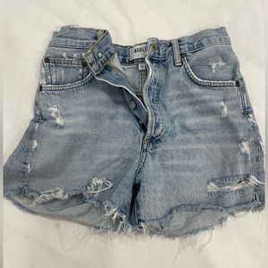 Agolde denim rib cage shorts
